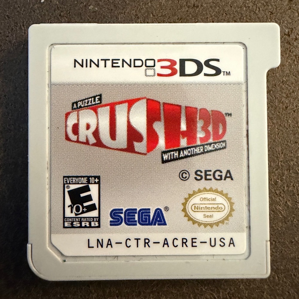 Crush 3D A Puzzle With Another Dimension Nintendo 3DS Sega LNA-CTR-ACRE-USA